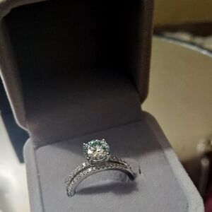2ct Moissanite Ring Set